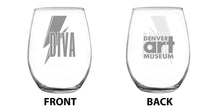 Denver Art Museum - Bowie Lightening Bolt & DAM - Made in USA Wine Glasses - 15 oz