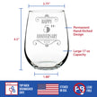 Happy 5th Anniversary Engraved Stemless Wine Glass Gifts 5 Year Anniversary Art Deco Party Decor Large Wine Glasses - 17 oz