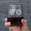Awesome Since 1970 Engraved Stemless Wine Glass Gifts 55th Birthday Gift Ideas Large Wine Glasses - 17 oz