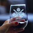 Baseball Gifts for Coaches - Engraved Stemless Wine Glass - Best Coach Ever - Large Wine Glasses - 17 oz