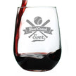 Baseball Gifts for Coaches - Engraved Stemless Wine Glass - Best Coach Ever - Large Wine Glasses - 17 oz