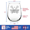 Lacrosse Coach Gifts for Coaches - Engraved Stemless Wine Glass - Best Coach Ever - Large Wine Glasses - 17 oz