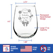 Probably Dog Hair In This - Stemless Wine Glass - Funny Dog Gifts for Dog Lovers - Large 17 Ounce Glasses