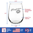 Fortylicious - Stemless Wine Glass Gift - Funny 40th Birthday Gifts for Women Turning 40 - Large 17 Ounce