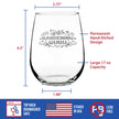 Gardening Guru - Engraved Stemless Wine Glass - Gardening Gifts for Gardeners - Large Wine Glasses - 17 oz