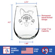 Kids Have Paws Dog Engraved Stemless Wine Glass Gifts for Dog People Large Wine Glasses - 17 oz
