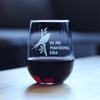 Mahjong Era - Engraved Stemless Wine Glass - 17 oz & 15 oz