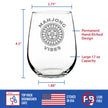 Mahjong Vibes - Engraved Stemless Wine Glass - 17 oz & 15 oz