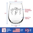 Monkey Stemless Wine Glass - Fun Wild Animal Themed Decor and Gifts for Lovers of Apes and Monkeys - Large 17 Oz Glasses