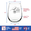 Funny Golf Gifts Engraved Stemless Wine Glass Gifts Talk Birdie to Me Large Wine Glasses - 17 oz