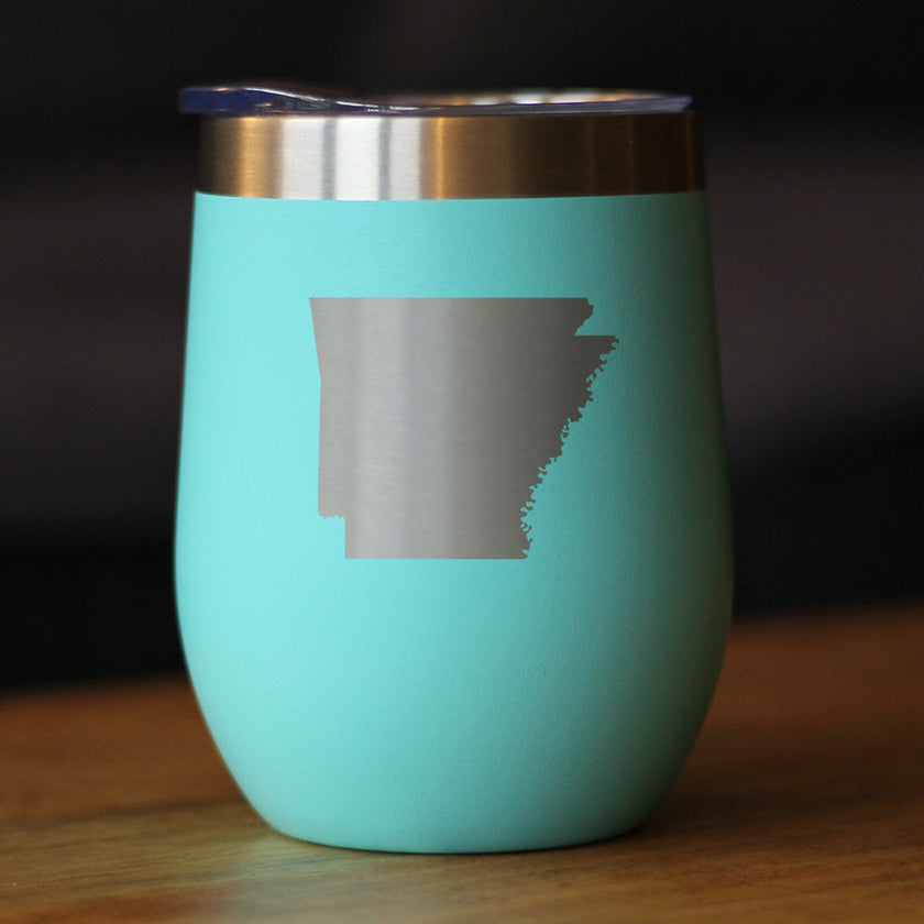 Arkansas State Outline - Wine Tumbler