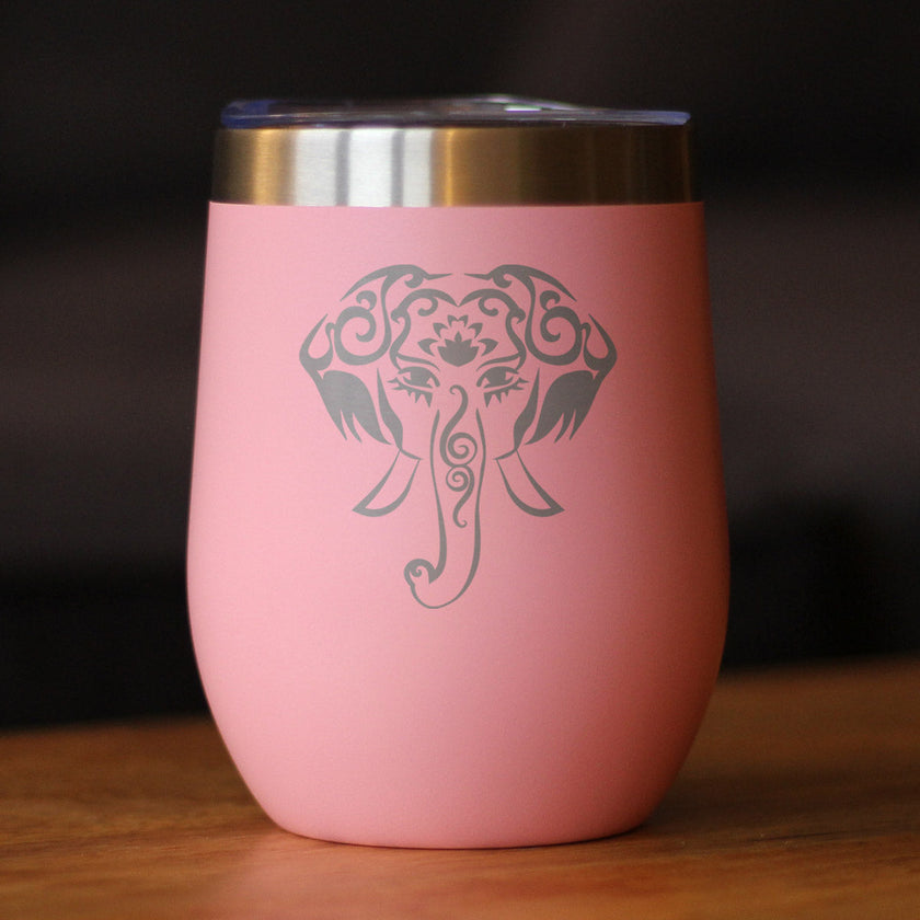Elephant Boho - Wine Tumbler