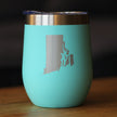 Rhode Island State Outline - Wine Tumbler