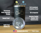 Bicycle - Insulated Coffee Tumbler Cup with Sliding Lid - Stainless Steel Insulated Mug - Unique Road Biking Themed Decor and Gifts for Cyclists