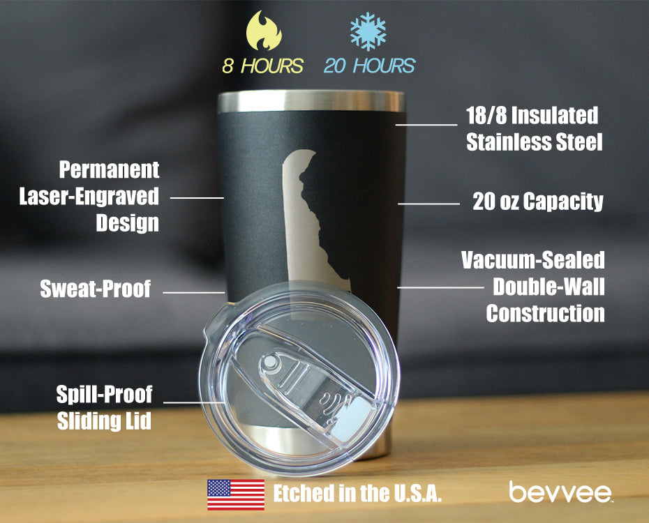 Delaware State Outline - 20 oz Coffee Tumbler