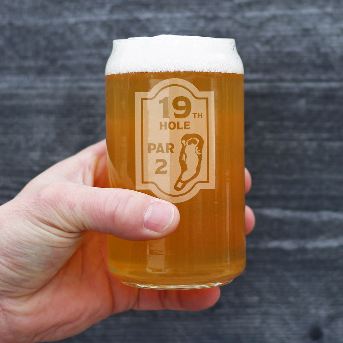 19th Hole Sign - 16 Ounce Beer Can Pint Glass