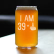 39 + 1 Middle Finger - 16 oz Beer Can Pint Glass - Funny 40th Birthday Gifts for Men or Women Turning 40