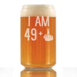 49 + 1 Middle Finger - 16 oz Beer Can Pint Glass - Funny 50th Birthday Gifts for Men or Women Turning 50