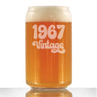 Vintage 1967 - Beer Can Pint Glass - 59th Birthday Gifts for Men or Women Turning 59 - Fun Bday Party Decor - 16 oz