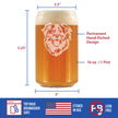Australian Shepherd Face Beer Can Pint Glass - Unique Dog Themed Decor and Gifts for Moms & Dads of Aussies- 16 Oz