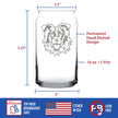Border Collie Face Beer Can Pint Glass - Unique Dog Themed Decor and Gifts for Moms & Dads of Border Collies - 16 Oz