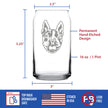 Boston Terrier Face Beer Can Pint Glass - Unique Dog Themed Decor and Gifts for Moms & Dads of Boston Terriers - 16 Oz