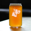 Boxer with Pointed Ears - Beer Can Pint Glass - Fun Unique Boxer Themed Dog Gifts and Party Decor for Women and Men - 16 oz