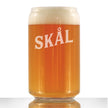 Skal - Norwegian Cheers - Beer Can Pint Glass - Cute Sweden and Norway Themed Gifts or Party Decor for Women - 16 Oz