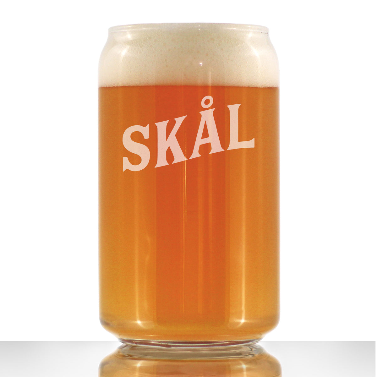 Skal - Norwegian Cheers - Beer Can Pint Glass - Cute Sweden and Norway Themed Gifts or Party Decor for Women - 16 Oz