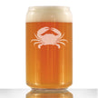 Crab - Cute Nautical Theme Gifts for Beach House - 16 Ounce Beer Can Pint Glass