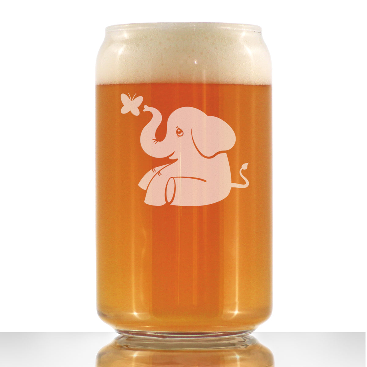 Cute Elephant - 16 Ounce Beer Can Pint Glass