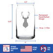 Deer Head - 16 Ounce Beer Can Pint Glass