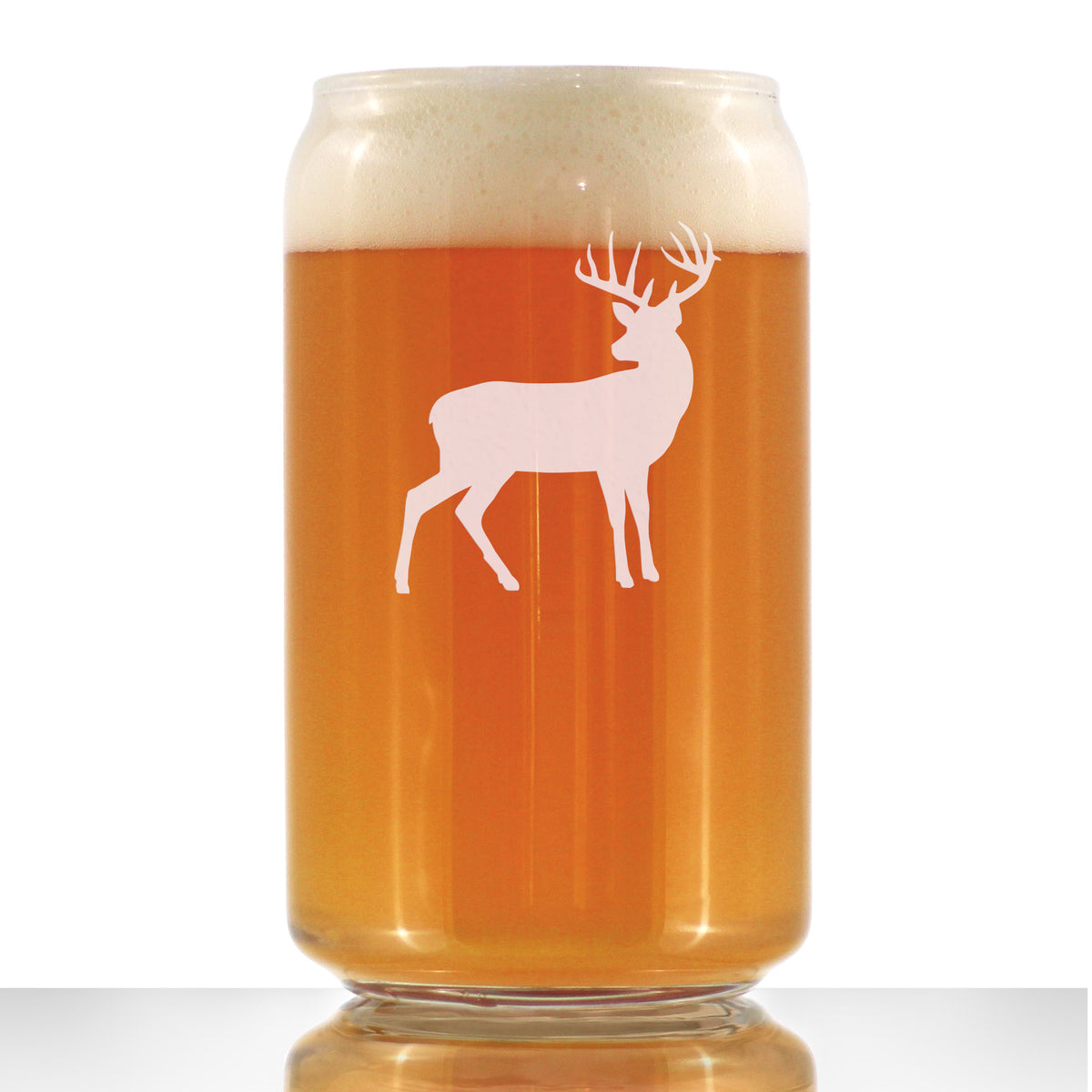 Deer Beer Can Pint Glass - Cabin Themed Gifts or Rustic Decor for Men and Women - Fun Drinking or Party Glasses - 16 oz
