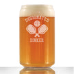 Designated Dinker - Beer Can Pint Glass - Funny Pickleball Themed Decor and Gifts - 16 oz Glasses