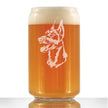 Doberman Face Beer Can Pint Glass - Unique Dog Themed Decor and Gifts for Moms & Dads of Pinscher Dobermans - 16 Oz