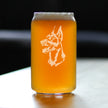 Doberman Face Beer Can Pint Glass - Unique Dog Themed Decor and Gifts for Moms & Dads of Pinscher Dobermans - 16 Oz