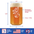 Doberman Face Beer Can Pint Glass - Unique Dog Themed Decor and Gifts for Moms & Dads of Pinscher Dobermans - 16 Oz