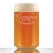 Grandma Est 2022 - New Grandmother Beer Can Pint Glass Gift for First Time Grandparents - Decorative 16 Oz Glasses