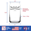 Arizona Flag Beer Can Pint Glass - State Themed Drinking Decor and Gifts for Arizonan Women & Men - 16 Oz Glasses