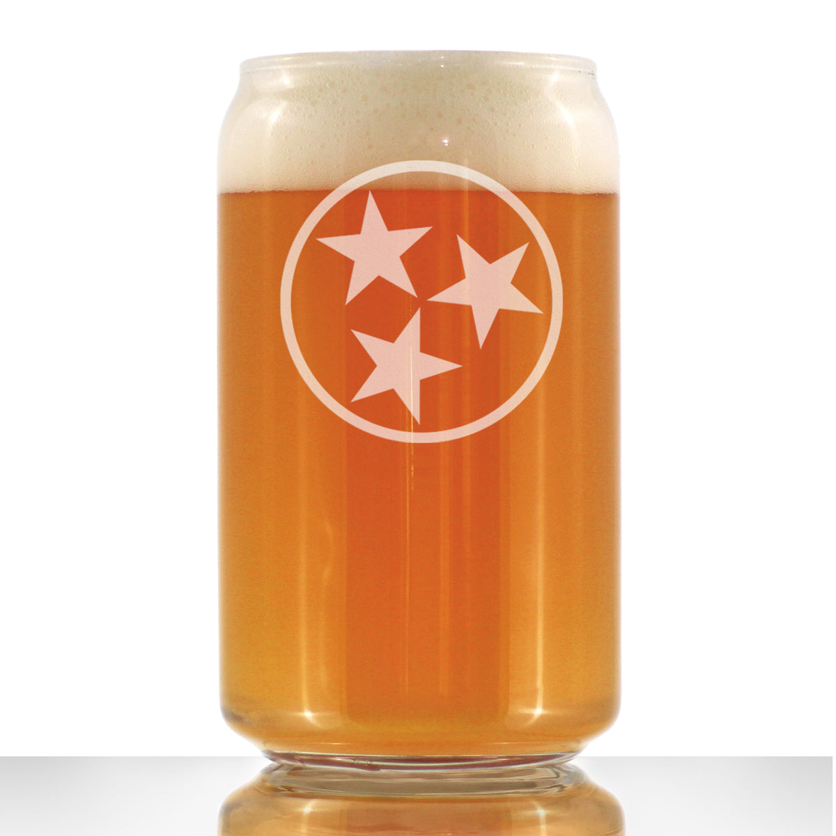 Tennessee Flag Beer Can Pint Glass - State Themed Drinking Decor and Gifts for Tennessean Women &amp; Men - 16 Oz Glasses