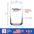 Fox Silhouette Beer Can Pint Glass - Cabin Themed Fox Gifts or Rustic Fox Decor for Women and Men - 16 Oz Glasses