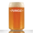 Funcle Beer Can Pint Glass - Funny Gifts For The Best Uncle - 16 Oz Glasses