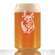 German Shepherd Happy Face - Beer Can Shaped Pint Glass Gifts for Beer Drinking Men & Women - Fun German Shepherds Decor