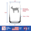 Goat Silhouette - Cute Beer Can Pint Glass, 16 Oz, Etched Designs - Farmhouse Décor Gifts for Lovers of Goats and Beer