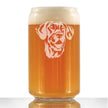Great Dane Face Beer Can Pint Glass - Unique Dog Themed Decor and Gifts for Moms & Dads of Great Danes - 16 Oz
