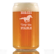Horses Keep Me Stable - Funny Horse Beer Can Pint Glass Gifts for Men & Women - Fun Unique Equestrian Decor