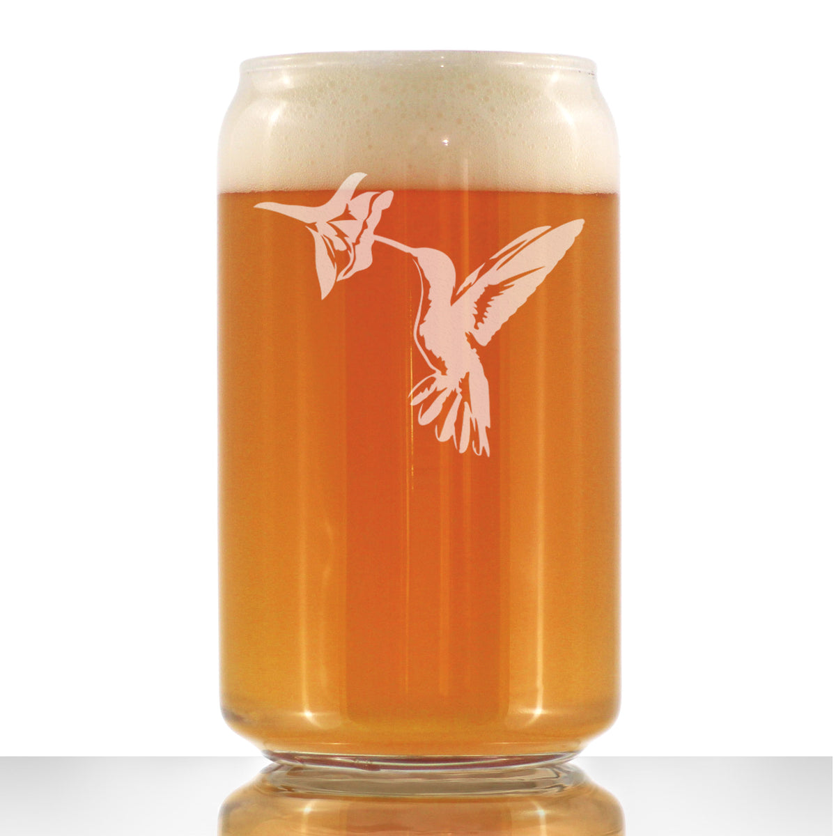 Hummingbird - Beer Can Pint Glass - Bird Themed Gifts and Decor for Men &amp; Women - 16 Oz Glasses