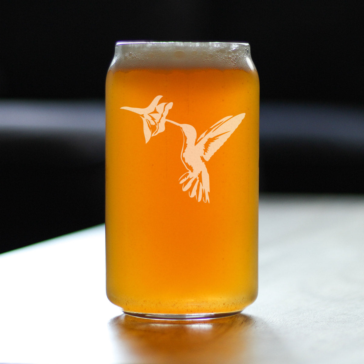 Hummingbird - Beer Can Pint Glass - Bird Themed Gifts and Decor for Men &amp; Women - 16 Oz Glasses