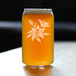 Lily Beer Can Pint Glass - Floral Themed Decor and Gifts for Flower Lovers - 16 oz Glasses