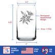 Lily Beer Can Pint Glass - Floral Themed Decor and Gifts for Flower Lovers - 16 oz Glasses